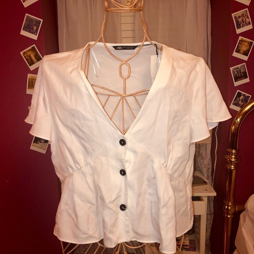 NWT Zara White Blouse
